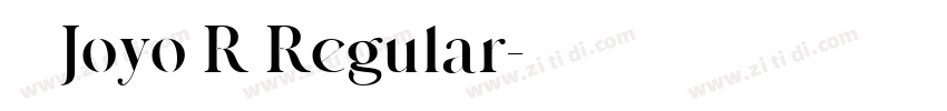 和音 Joyo R Regular字体转换